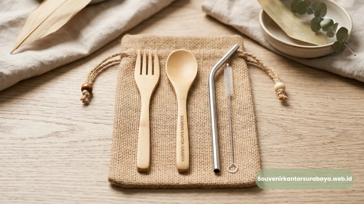 Set Alat Makan Bambu Portabel