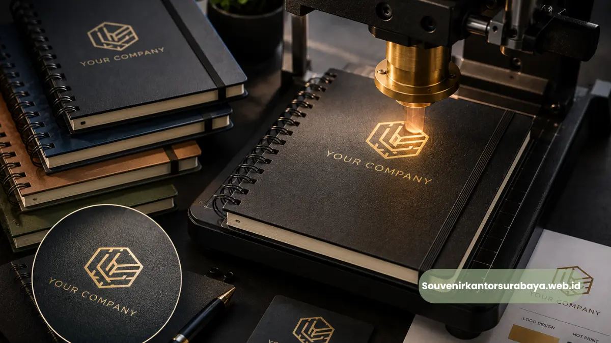 Custom Logo Block Note Spiral Hard Cover untuk Branding Perusahaan