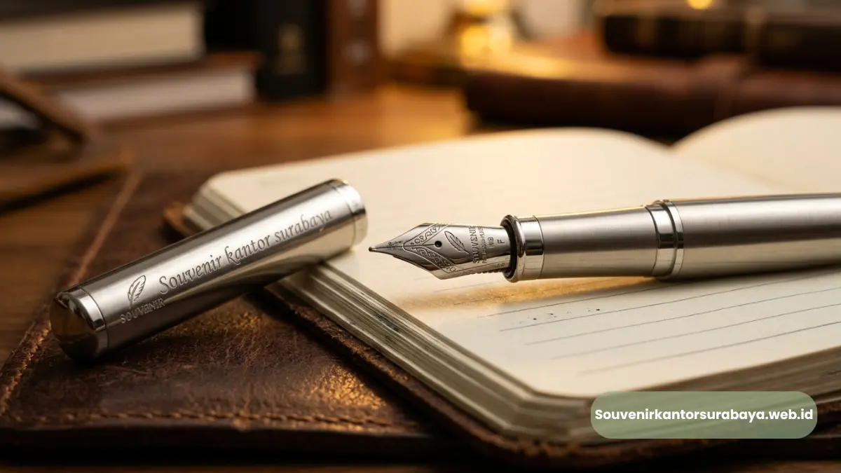 Set Alat Tulis Fountain Pen Logam Eksekutif