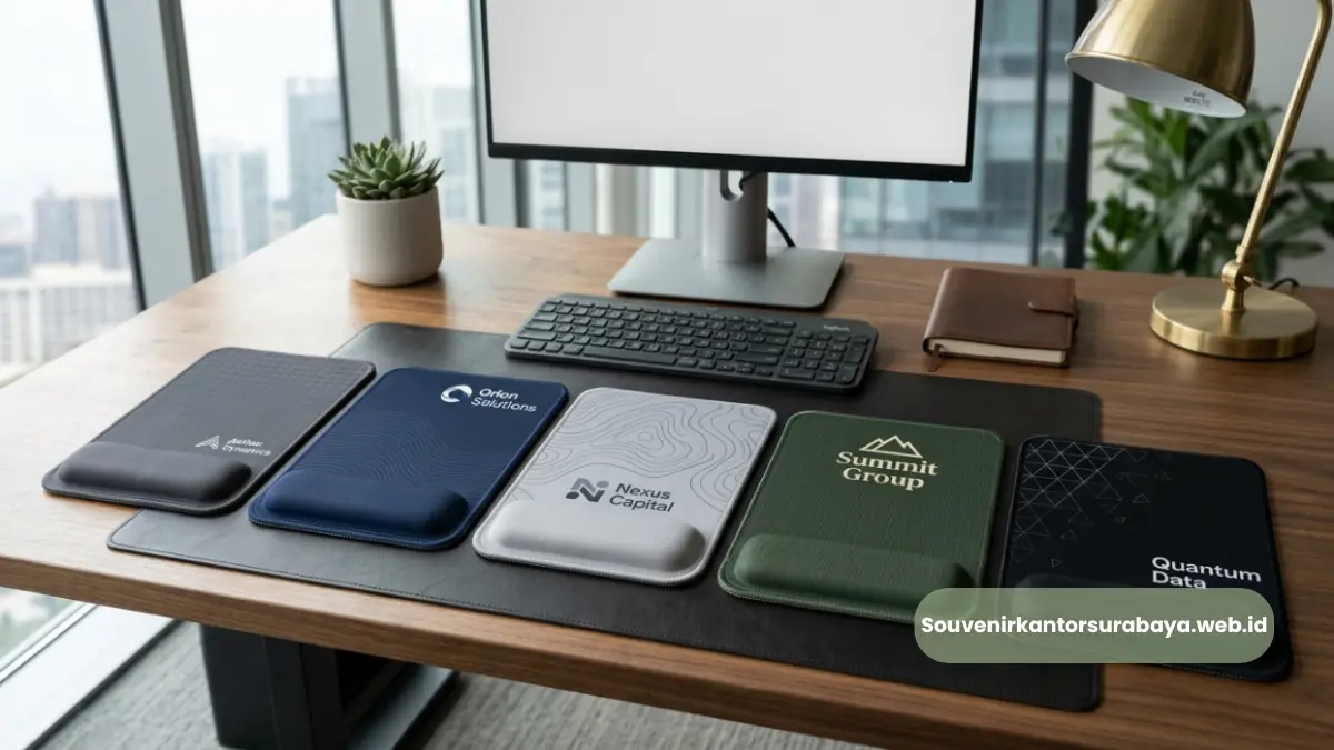 Mouse Pad Ergonomis Custom Logo untuk Perusahaan Surabaya